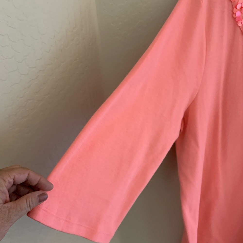 Quacker Factory Coral Sequins Tunic - image 3